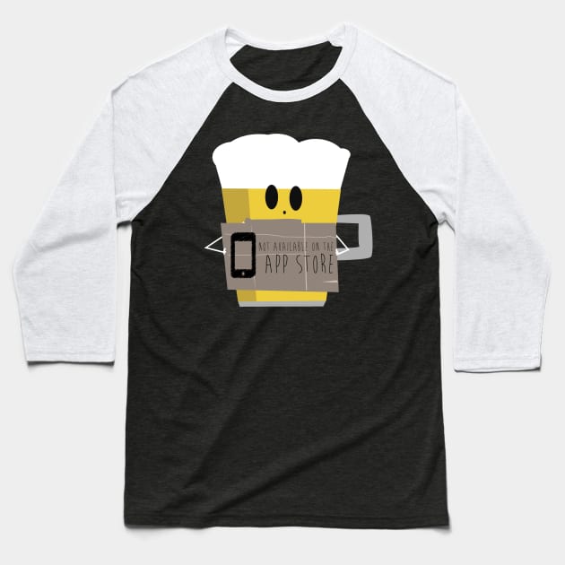 Beer: not available on the App Store Baseball T-Shirt by Albaricoque